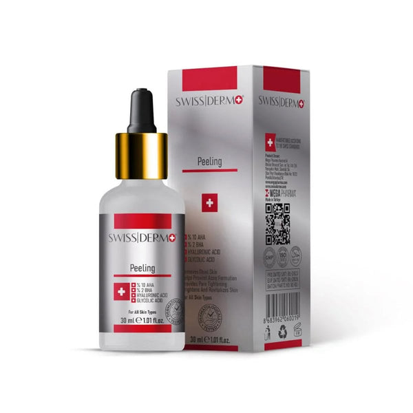 SWISS DERMO Peeling Serum with 10% AHA and 2% BHA 30 ml
