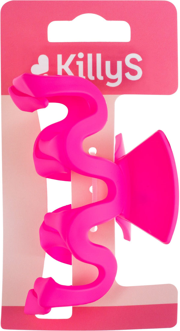 Killys Neon Zig-Zag Hair Claw Clip Magenta