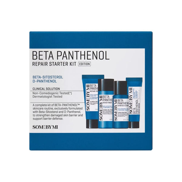 Some By Mi Beta Panthenol Hydrating Skincare Kit Cleanser Toner Serum Cream 4 Pieces