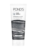Pond's Pure Bright Daily Facial Scrub Moroccan Clay Charcoal Niacinamide 90g