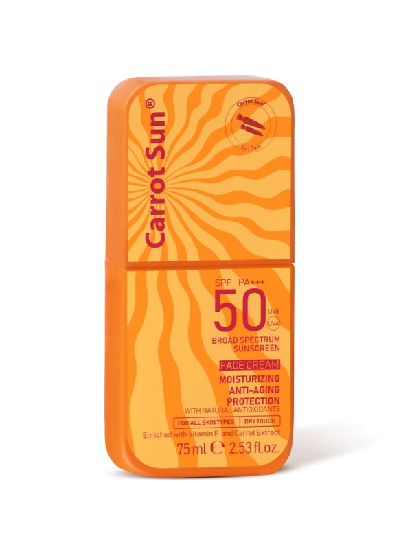 Carrot Sun SPF 50+ Face Sunscreen Cream, Lightweight Non-Greasy Formula, 75 ml