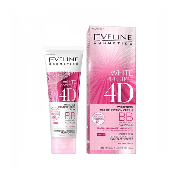 Eveline Cosmetics White Prestige 4D BB Cream Brightening Hydrating SPF 50 ml
