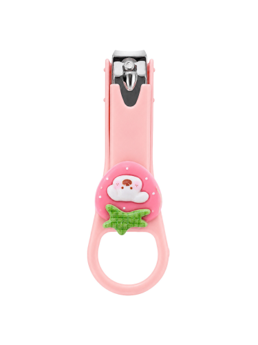 Salon System Cute Cartoon Strawberry Nail Clipper for Kids, Stainless Steel Blades