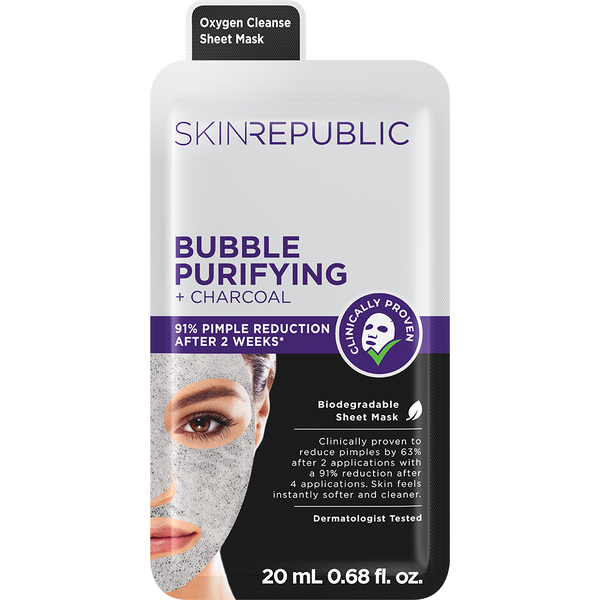 Skin Republic Purifying Charcoal Face Mask Bubbling Effect Fruit Complex 20 ml
