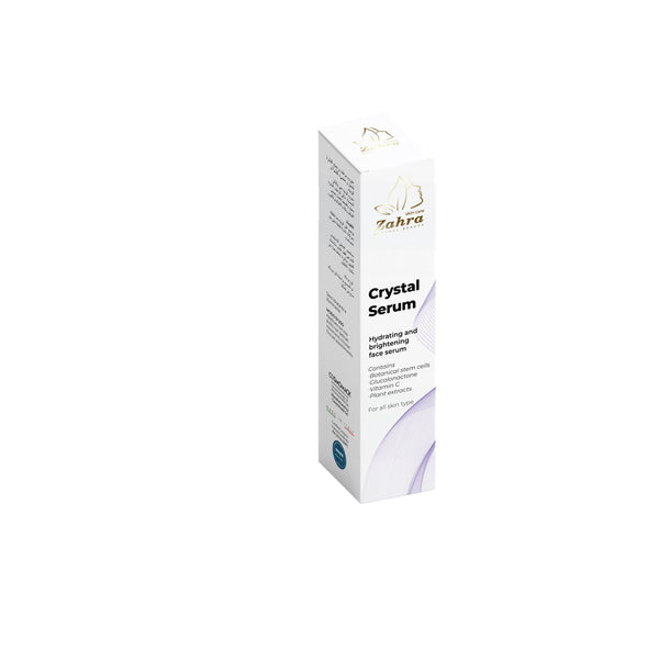 Zahra Skincare Crystal Hydrating Brightening Face Serum Botanical Stem Cells Vitamin C