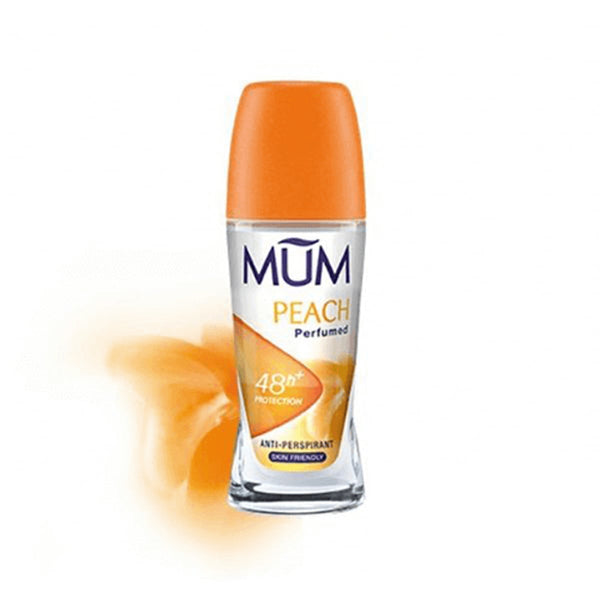 MUM Roll-On Deodorant for Women, Peach Scent, Antiperspirant Protection