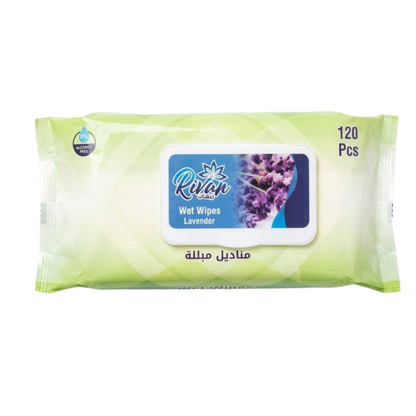Rivan Lavender Cleansing Wet Wipes Moisturizing Formula 120 Wipes