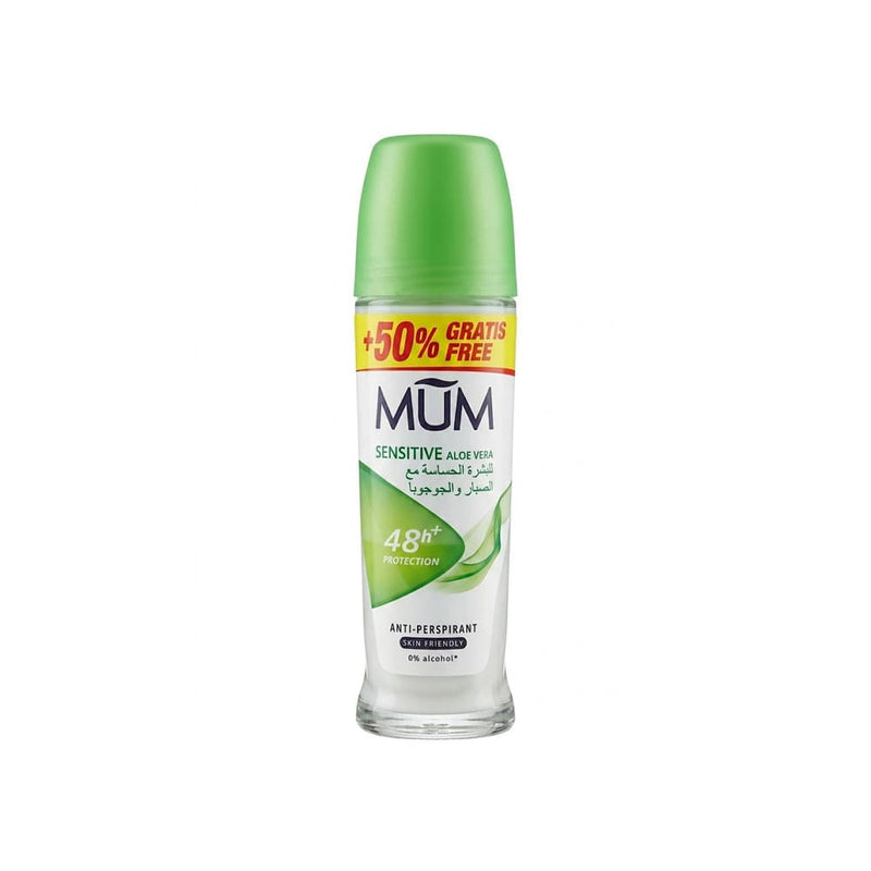 MUM Roll-On Deodorant Sensitive Skin Aloe Vera Jojoba Alcohol-Free 75ml