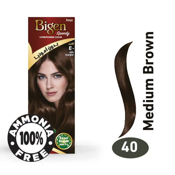 Bigen Lady Colore No Ammonia Hair Color Cream Medium Brown 40