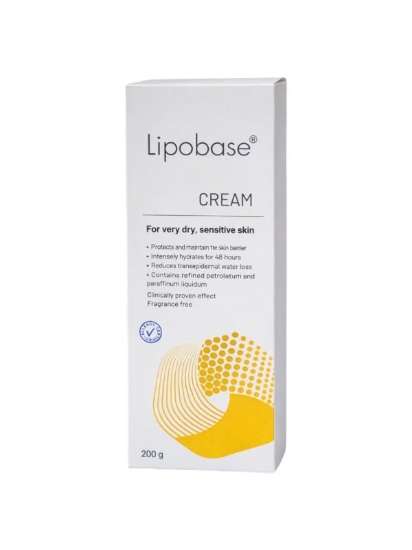 Lipobase Moisturizing Cream Rich Formula for Dry and Sensitive Skin 200g