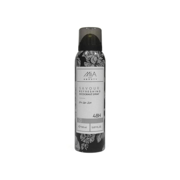 Mia Beauty Savor Deodorant Spray Fast-Drying Botanical Formula Sea Salt Bergamot White Musk Jasmine 150 ml