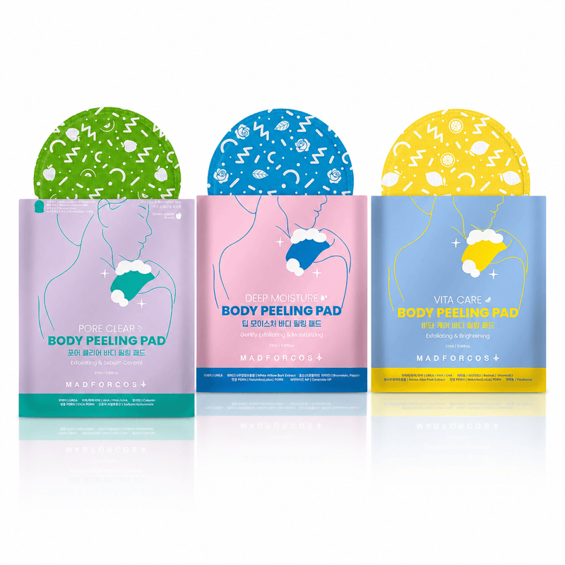 Korean Body Exfoliating Gloves Set, Dual-Sided Cleansing and Moisturizing Care