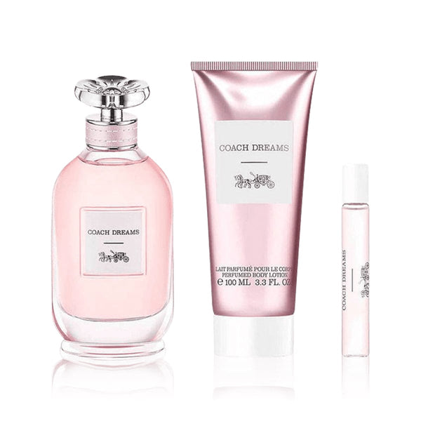 Coach Dreams Eau de Parfum Fragrance Set for Women with Body Lotion and Rollerball