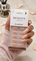 Benetty London Glamour Adhesive Artificial Nails, 24 Pieces, No. F15-45
