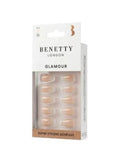 Benetty London Glamour Adhesive Artificial Nails, 24 Pieces, No. F15-45