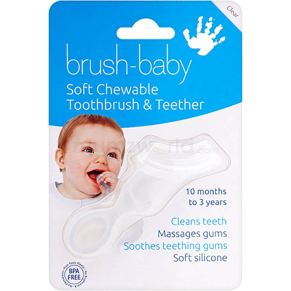 The First Years Chewable Silicone Toothbrush and Teether White, 1 Piece