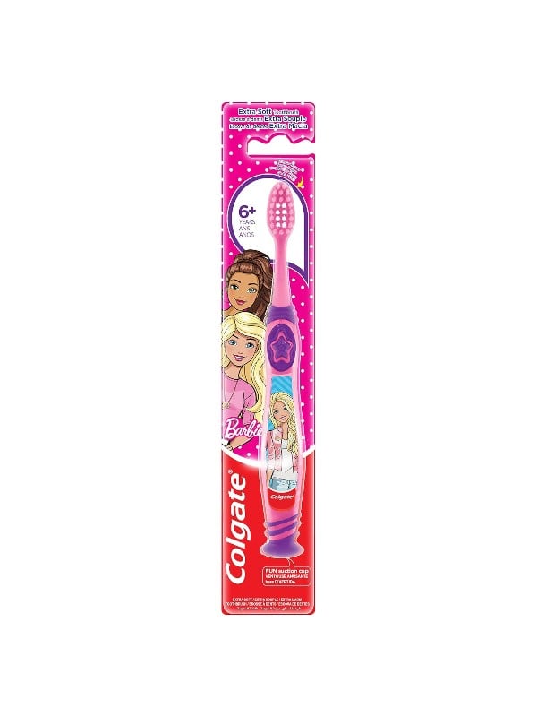 Colgate Barbie Kids Toothbrush Soft Bristles Small Head 6+ Years Assorted Colors