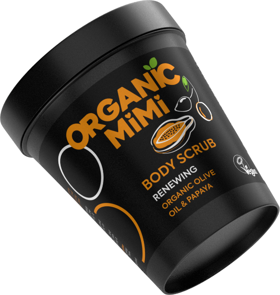 Organic Mimi Body Scrub Renewing Olive Oil & Papaya Extract 250g