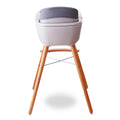 TEKNUM Premium Dual Height Wooden High Chair, Grey