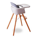 TEKNUM Premium Dual Height Wooden High Chair, Grey