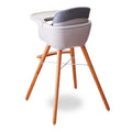 TEKNUM Premium Dual Height Wooden High Chair, Grey