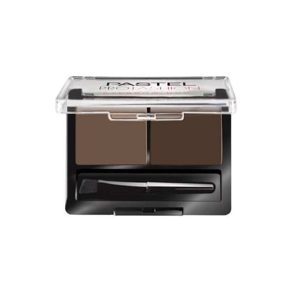 Pastel Brow Duo Eyebrow Wax and Powder Kit, Natural Finish, 03 Dark, Brush Included