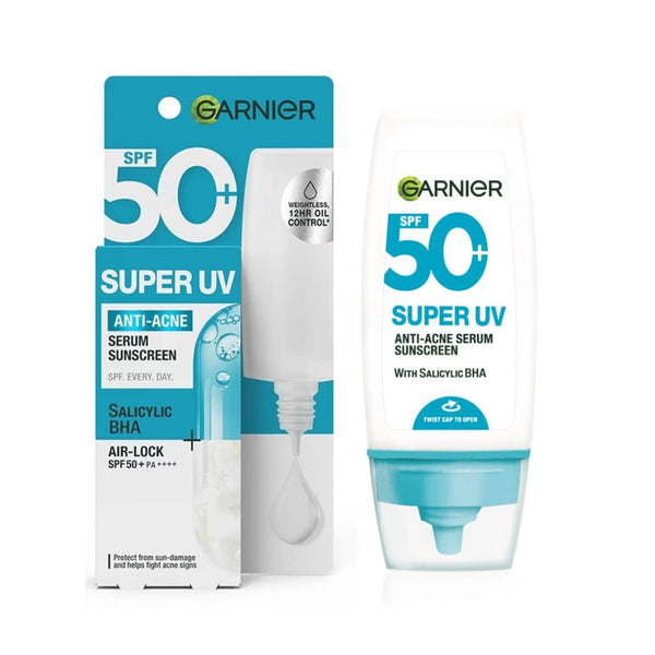 Garnier Super UV Acne Serum Sunscreen SPF 50+ Salicylic BHA 30ml