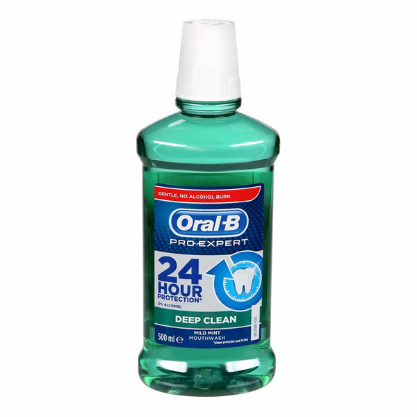 Oral-B Pro-Expert Mouthwash Alcohol-Free Fluoride Formula Mild Mint 500 ml