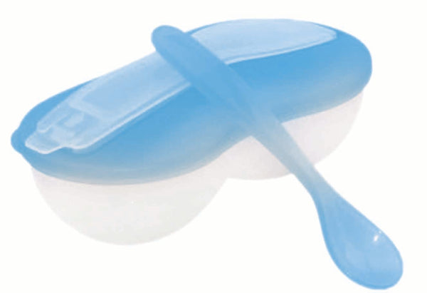 Optimal Grinding Feeding Bowl with Spoon, BPA-Free Baby Puree Feeder, Blue, 4 Months+