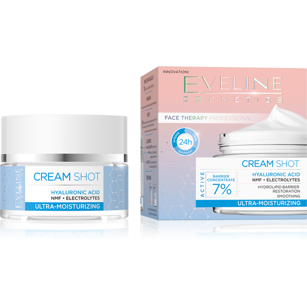 Eveline Cream Shot Face Cream 7% Hyaluronic Acid Ultra Moisturizing 50ml