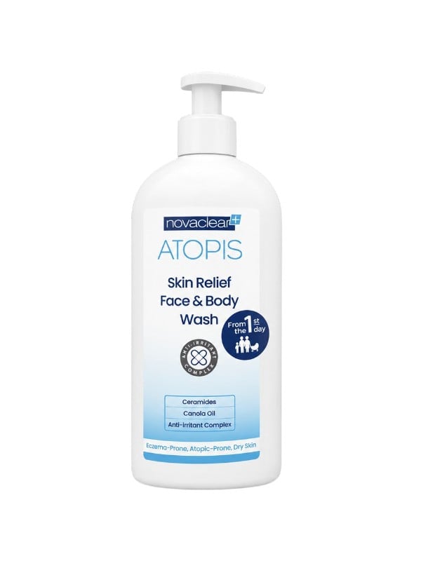 Novaclear Atopis Skin Relief Face & Body Wash Moisturizing Hemp Oil Panthenol 500 ml
