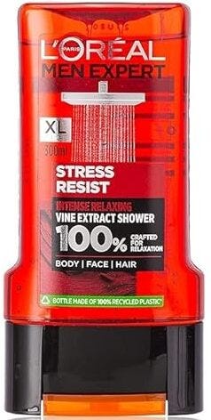 L'Oreal Paris Men Expert Stress Resist Shower Gel, Vine Extract, 300 ml