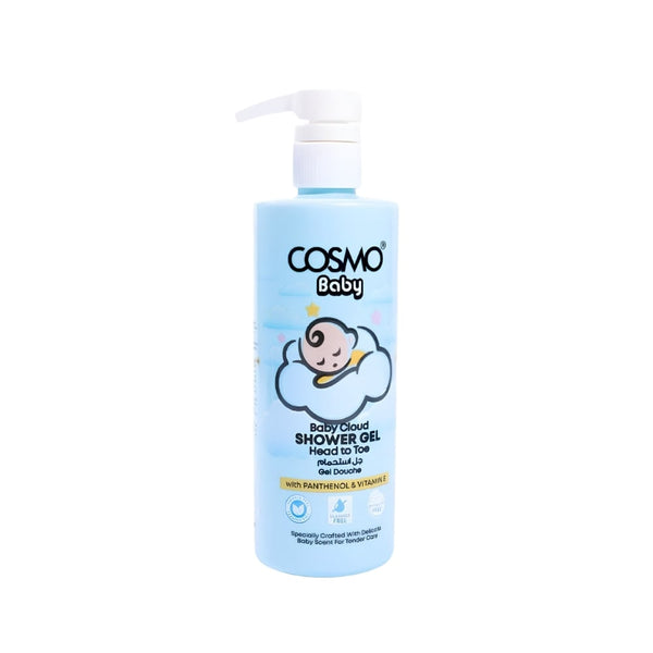 Cosmo Baby Cloud Shower Gel Gentle Body and Hair Cleanser Panthenol Vitamin E 500ml