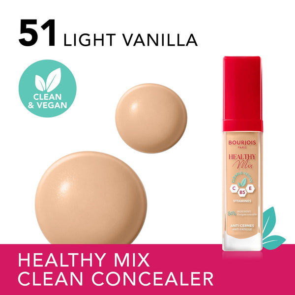 Bourjois Healthy Mix Clean Concealer Liquid Natural Radiance 51 Light Vanilla