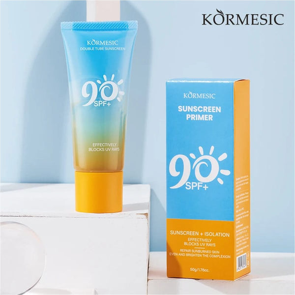 Kormesic Dual Tube Multi-Effect Sunscreen Cream SPF 90 with Niacinamide and Vitamin E