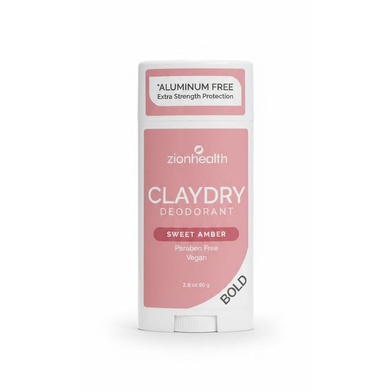 Zion Health Claydry Bold Deodorant Sweet Amber Scent