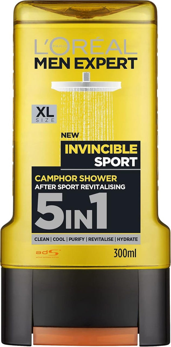 L'Oreal Paris Men Expert Invincible Sport Shower Gel Camphor-Enriched 300 ml