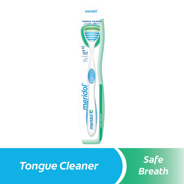 meridol Safe Breath Extra Flat Tongue Cleaner with Soft Nubs and Slats