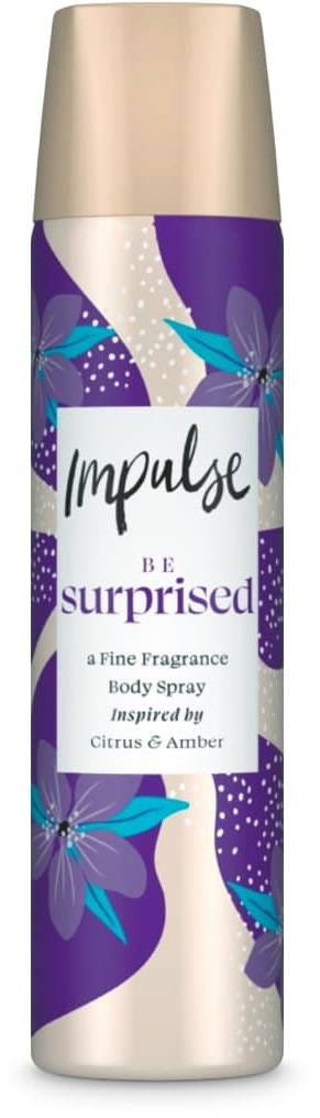 Impulse Surprised Body Deo Spray for Women Floral Rose, Peony, Vanilla & Cedarwood 75 ml