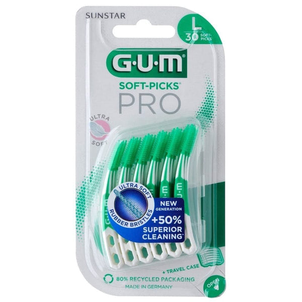 GUM Soft Picks Pro Large Interdental Cleaners, Flexible Latex-Free Non-Metallic, 30 Pieces