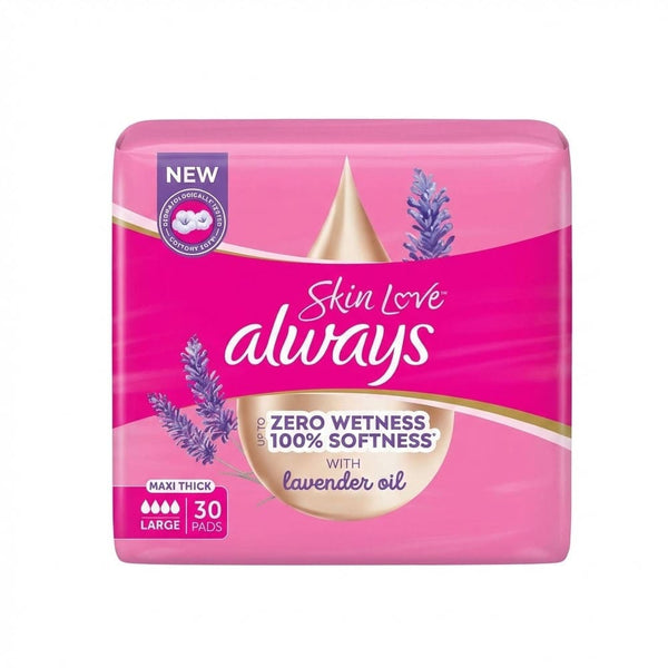 ALWAYS Cotton Soft Maxi Thick Sanitary Pads, Large, 30 Pads