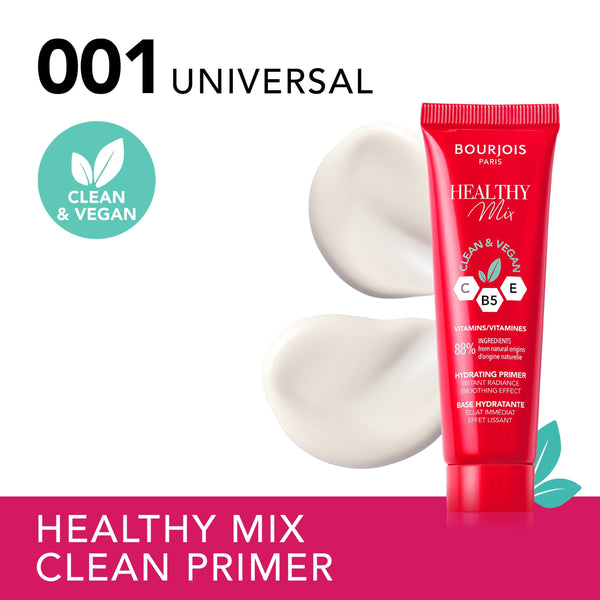 Bourjois Healthy Mix Clean Face Primer Cream, Vitamins C E and B5, Radiant Natural Finish