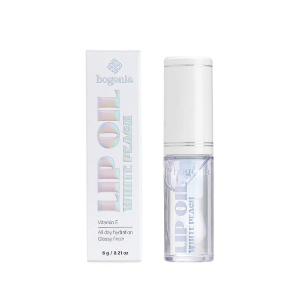 Bogenia Moisturizing Gloss Lip Oil Vitamin E 001 White Peach