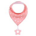 Little Story Bandana Drool Bibs with Silicone Teether, Set of 2, Love