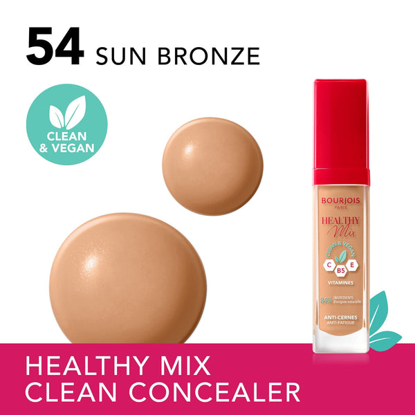 Bourjois Healthy Mix Clean Concealer Liquid Natural Radiant Finish Shade 54 Sun Bronze