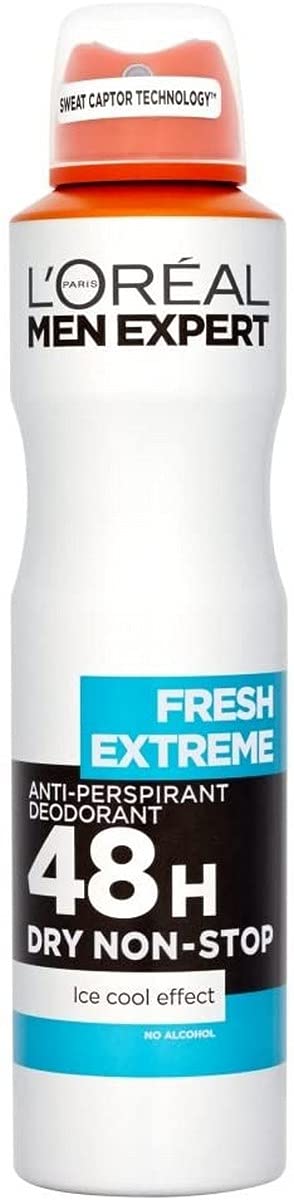 L'Oreal Paris Men Expert Fresh Extreme Deodorant Spray, Alcohol-Free, 250 ml