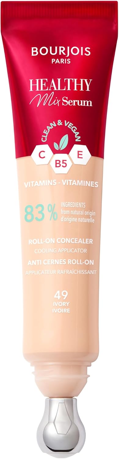 Bourjois Healthy Mix Serum Concealer Liquid Illuminating Finish Vitamins C and E Ivory 49N 11 ml