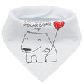 Little Story Bandana Drool Bibs Set of 4, Love Designs, Organic Cotton and Fleece