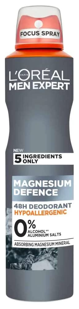 L'Oreal Paris Men Expert Magnesium Defence Deodorant Spray 48H, 250 ml