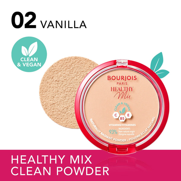 Bourjois Healthy Mix Clean Pressed Powder Vitamins C, E & B5 02 Vanilla